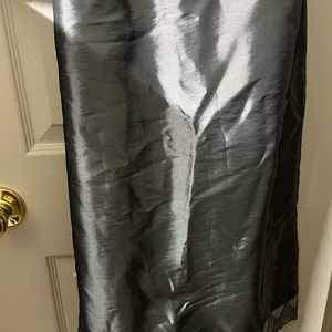 Elegant shimmery gray dress.